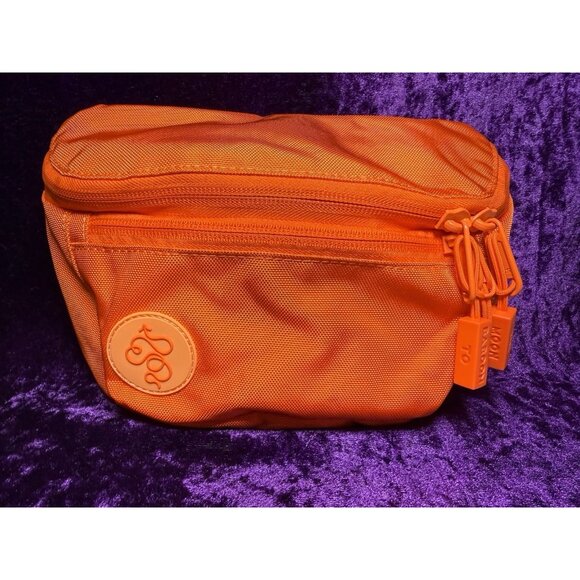 BABOON TO THE MOON Belt Bag Fanny Pack Crossbody Orange Nylon Canvas - Picture 3 of 11